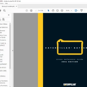 2004 Caterpillar Batteries Cross Reference Guide Manual - PDF DOWNLOAD