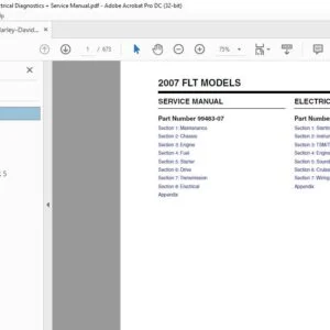2007 Harley-Davidson Touring FLT Electrical Diagnostics + Service Manual - PDF DOWNLOAD