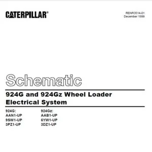 cat 924G & 924Gz Wheel Loader Electrical System Schematic Manual- PDF DOWNLOAD