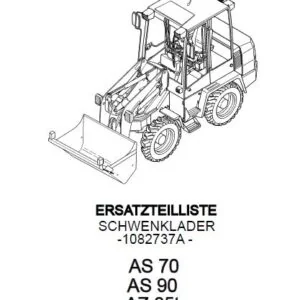 AHLMANN AS70 AS90 AZ85t SCHWENKLADER ERSATZTEILLISTE - PDF DOWNLOAD (GERMAN)