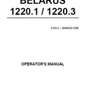 Belarus 1220.1 1220.3 Tractor Operator's Manual - PDF DOWNLOAD