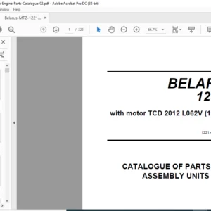 Belarus 1221.4 with motor TCD 2012 L062V (104,6 kW) Parts Catalogue Manual - PDF DOWNLOAD