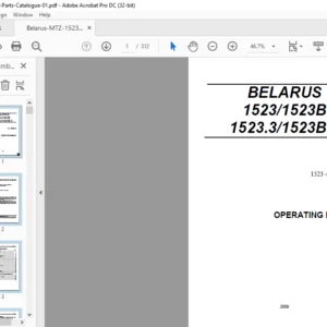 Belarus 1523 1523B 1523.3 1523B.3 Tractor Operating Manual - PDF DOWNLOAD