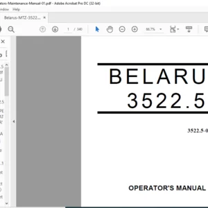 Belarus 3522.5 Tractor Operator's Manual - PDF DOWNLOAD