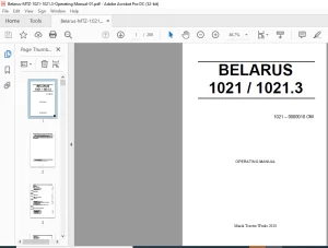Belarus MTZ 1021 1021.3 Operating Manual - PDF DOWNLOAD