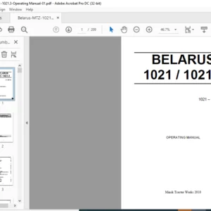 Belarus MTZ 1021 1021.3 Operating Manual - PDF DOWNLOAD