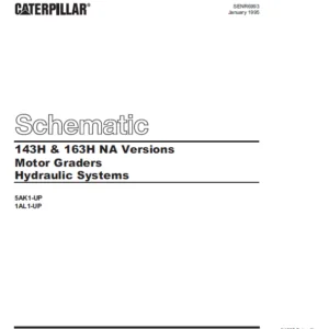CAT 143H & 163H NA Versions Motor Grader Hydraulic Systems Manual - PDF DOWNLOAD