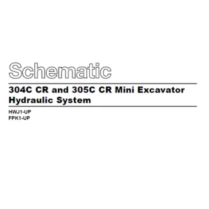CAT 304C & 305C CR Mini Excavator Hydraulic System Schematic Manual - PDF DOWNLOAD