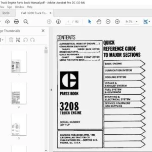 CAT 3208 Truck Engine Parts Manual - PDF DOWNLOAD