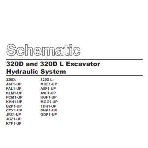 CAT 320D & 320D L Excavators Hydraulic System Schematic Manual - PDF DOWNLOAD