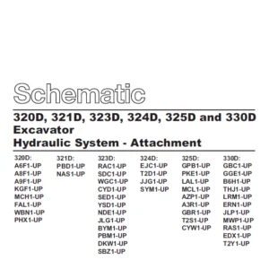 CAT 320D 321D 323D 324D 325D & 330D Excavators Hydraulic System - Attachment Schematic Manual - PDF DOWNLOAD