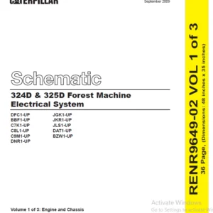 CAT 324D & 325D Forest Machine Electrical System Schematic Manual - PDF DOWNLOAD