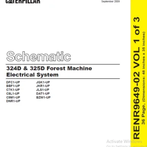 CAT 324D & 325D Forest Machine Electrical System Schematic Manual - PDF DOWNLOAD
