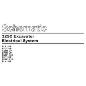 CAT 325C Excavator Electrical System Schematic Manual - PDF DOWNLOAD