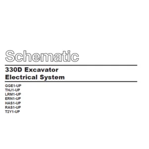 CAT 330D Excavator Electrical System Schematic Manual - PDF DOWNLOAD