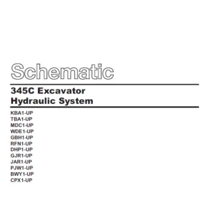 CAT 345C Excavators Hydraulic System Schematic Manual - PDF DOWNLOAD