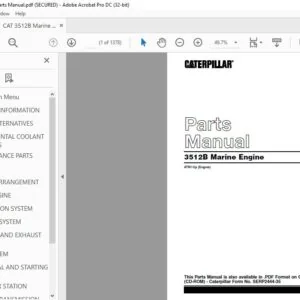 CAT 3512B Marine Engine Parts Manual - PDF DOWNLOAD