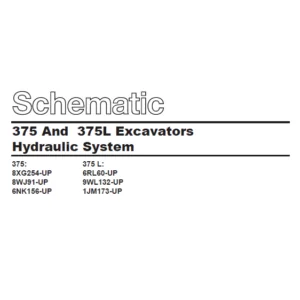 CAT 375 & 375L Excavators Hydraulic System Schematic Manual - PDF DOWNLOAD