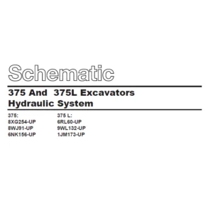 CAT 375 & 375L Excavators Hydraulic System Schematic Manual - PDF DOWNLOAD