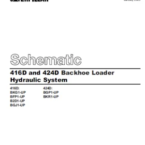 CAT 416D & 424D Backhoe Loader Hydraulic System Schematic Manual - PDF DOWNLOAD