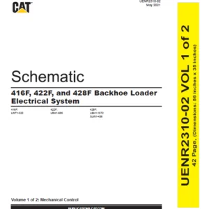 CAT 416F 422F and 428F Backhoe Loader Electrical System Schematic Manual - PDF DOWNLOAD