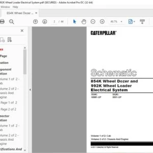 CAT 854K Wheel Dozer and 992K Wheel Loader Electrical System Schematic Manual - PDF DOWNLOAD