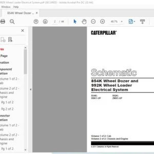 CAT 854K Wheel Dozer and 992K Wheel Loader Electrical System Schematic Manual - PDF DOWNLOAD