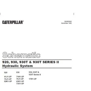 CAT 920  930  930T & 930T SERIES II Hydraulic System Schematic Manual – PDF DOWNLOAD