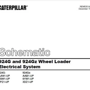CAT 924G and 924Gz Wheel Loader Electrical System  Schematic Manual - PDF DOWNLOAD