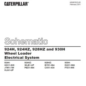 CAT 924H, 924HZ, 928HZ, & 930H Wheel Loader Electrical System  Schematic Manual - PDF DOWNLOAD