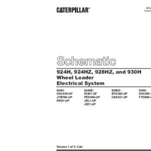 CAT 924H 924HZ 928HZ & 930H Wheel Loaders Electrical System & Hydraulic System Schematic Manual - PDF DOWNLOAD