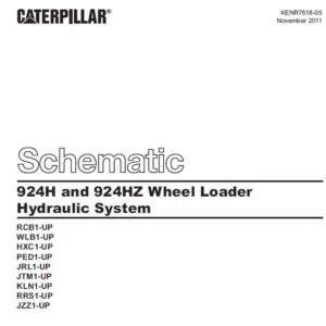 CAT 924H &  924HZ Wheel Loader Hydraulic System Schematic Manual - PDF DOWNLOAD