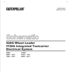 CAT 928G Wheel Loader IT28G Integrated Toolcarrier Electrical System Schematic Manual - PDF DOWNLOAD