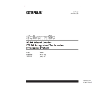 CAT 928G Wheel Loader IT28G Integrated Toolcarrier Hydraulic System Schematic Manual - PDF DOWNLOAD