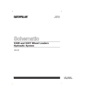 CAT 930R and 930T Wheel Loaders Hydraulic System Schematic Manual - PDF DOWNLOAD