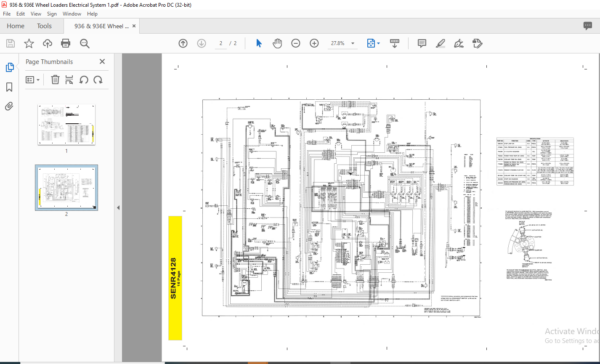 CAT 936 & 936E Wheel Loaders Electrical System Schematic Manual - PDF ...