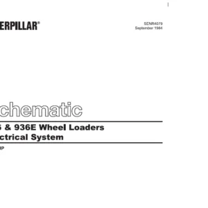 CAT 936 & 936E Wheel Loaders Electrical System Schematic Manual - PDF DOWNLOAD