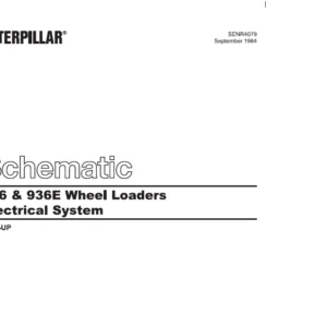 CAT 936 & 936E Wheel Loaders Electrical System Schematic Manual - PDF DOWNLOAD
