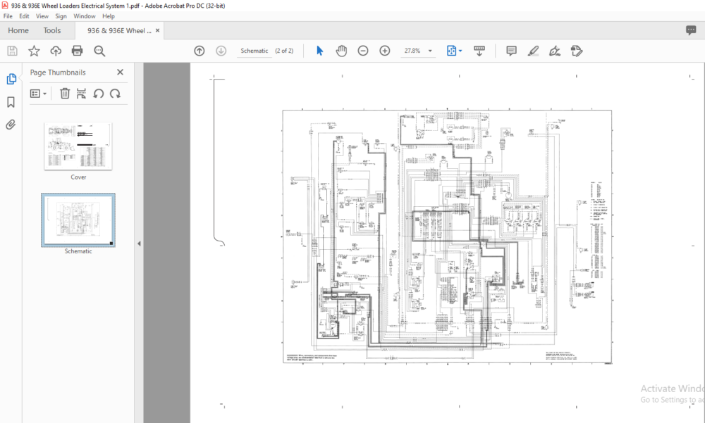 CAT 936 & 936E Wheel Loaders Electrical System Schematic Manual - PDF ...