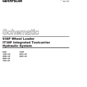 CAT 938F Wheel Loader & IT38F Integrated Toolcarrier Hydraulic System Schematic Manual