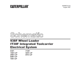 CAT 938F Wheel Loader and IT38F Integrated Toolcarrier Electrical System Schematic Manual - PDF DOWNLOAD