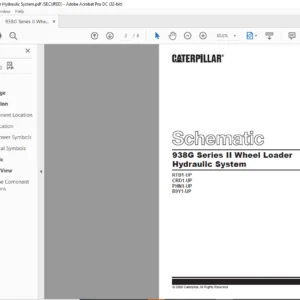 CAT 938G Series II Wheel Loader Hydraulic System Schematic Manual  - PDF DOWNLOAD