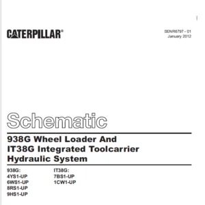 CAT 938G Wheel Loader, IT38G Integrated Toolcarrier Hydraulic System Schematic Manual  - PDF DOWNLOAD