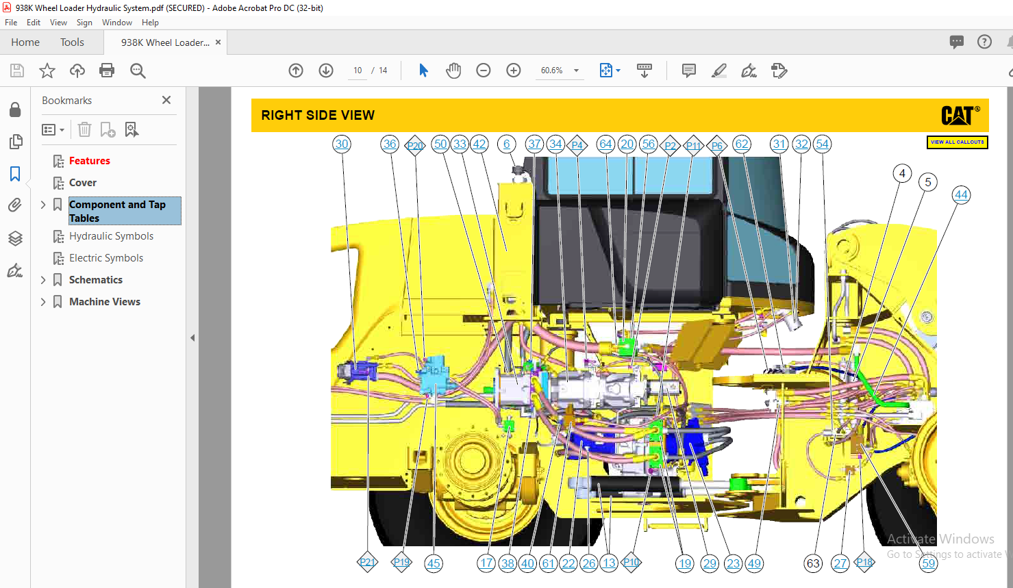 CAT 938K Wheel Loader Hydraulic System Schematic Manual - PDF DOWNLOAD ...