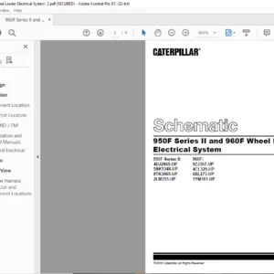 CAT 950F Series II and 960F Wheel Loader Electrical System  Schematic Manual  - PDF DOWNLOAD