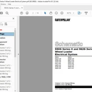 CAT 950G Series II and 962G Series II Wheel Loader Electrical System Schematic Manual - PDF DOWNLOAD