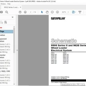CAT 950G Series II and 962G Series II Wheel Loader Electrical System Schematic Manual - PDF DOWNLOAD