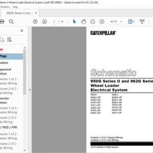 CAT 950G Series II and 962G Series II Wheel Loader Electrical System Schematic Manual - PDF DOWNLOAD
