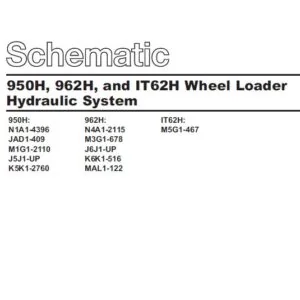 CAT 950H  962H & IT62H Wheel Loader Hydraulic System Schematic Manual - PDF DOWNLOAD