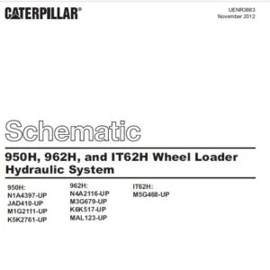 CAT 950H 962H & IT62H Wheel Loader Hydraulic System Schematic Manual - PDF DOWNLOAD